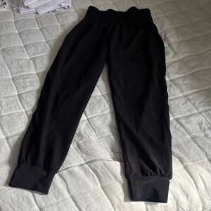 Five the Label Black Jogger Pants w sheer side insert size medium